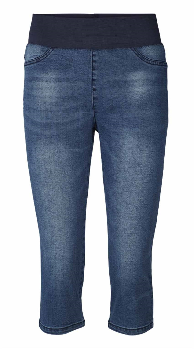 Shantal Capri Denim Dam Mellanblå - Freequent