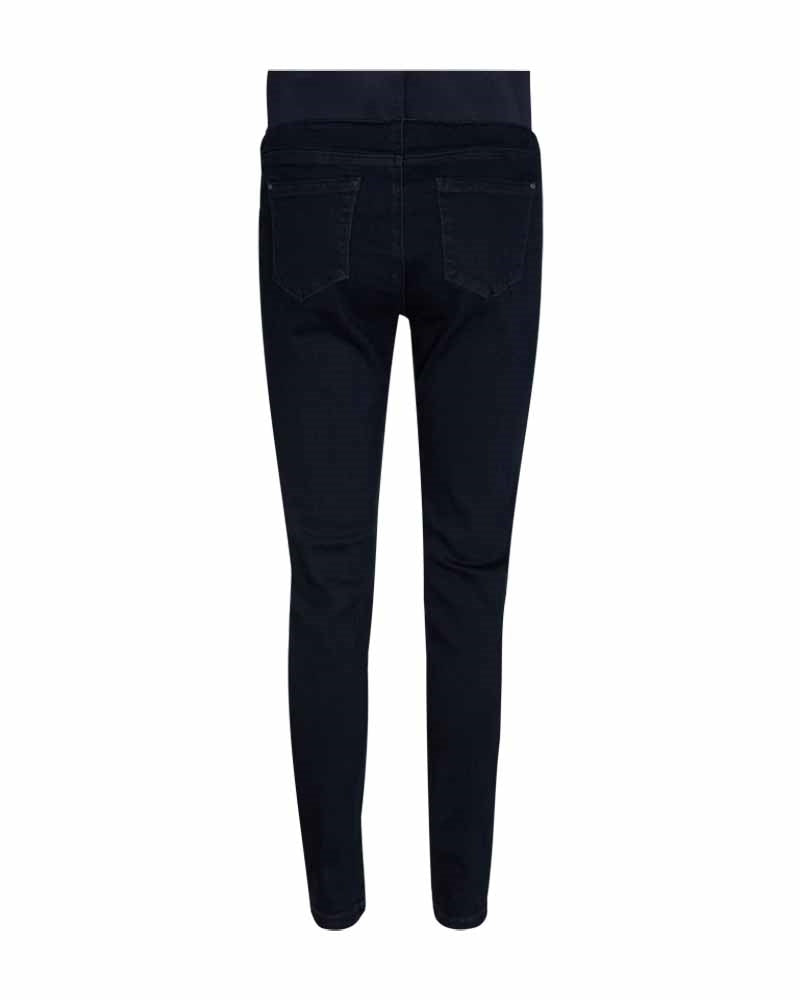 Shantal PA Denim Byxa Hög Midja Dam Mörkblå - Freequent