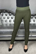 Shantal PA Power Trousers High Waist Women Olive Night - Freequent