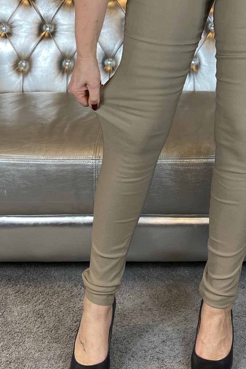 Shantal Power Byxa Hög Midja Desert Taupe Dam Freequent
