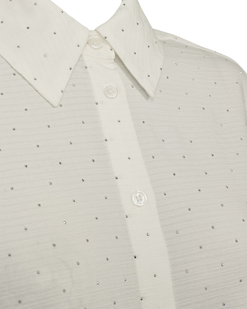 Shine Shirt Women Star OffWhite Melange Freequent