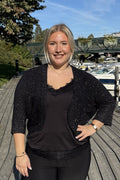 Siggy Cardigan Dam Black W Copper Sequins Freequent