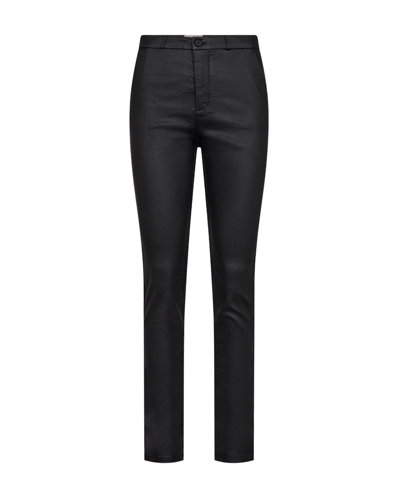 Solveig Trousers Faux Leather Women Black Freequent