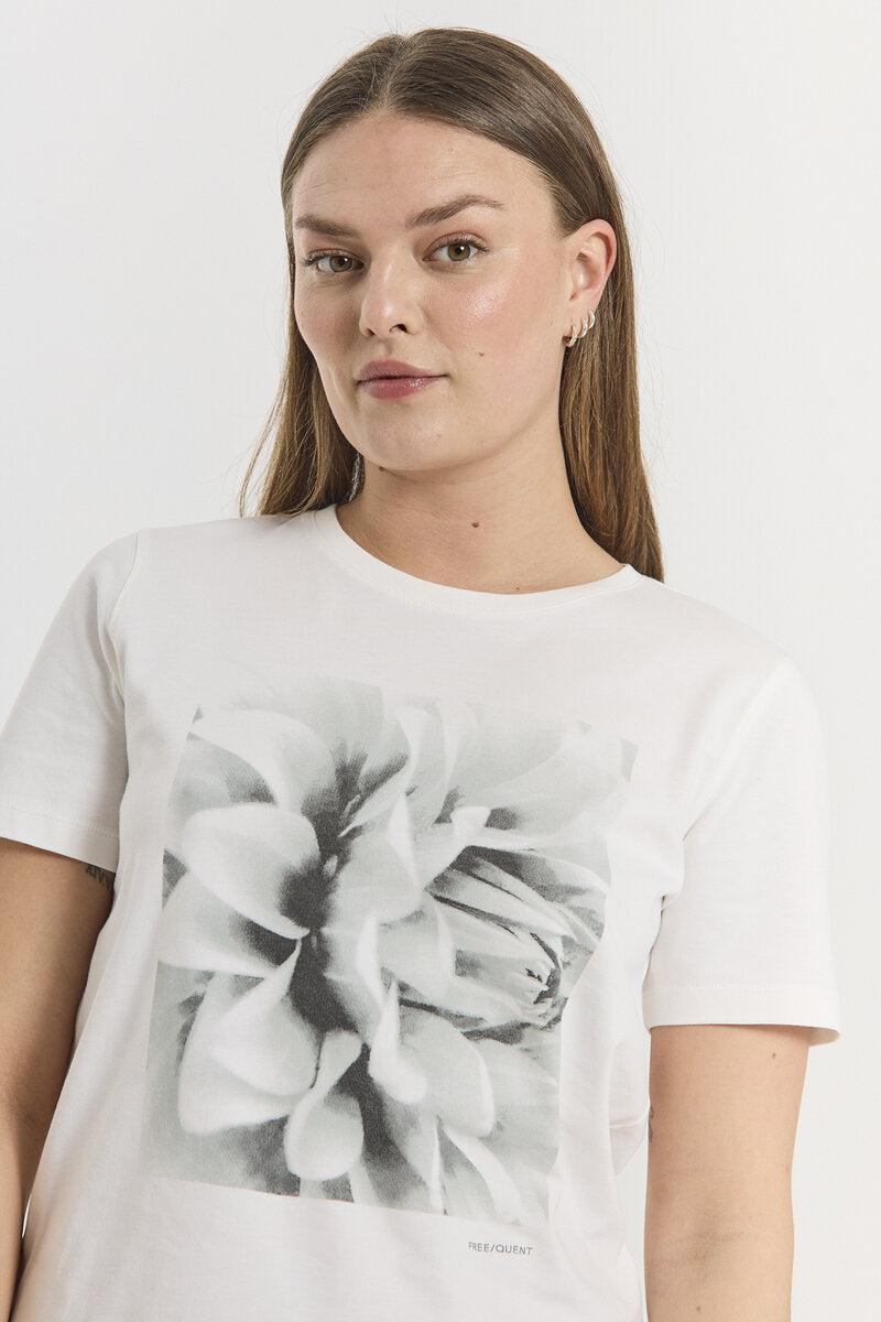 Sure T-shirt Dam Bright White W Black Freequent