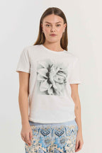 Sure T-shirt Dam Bright White W Black Freequent