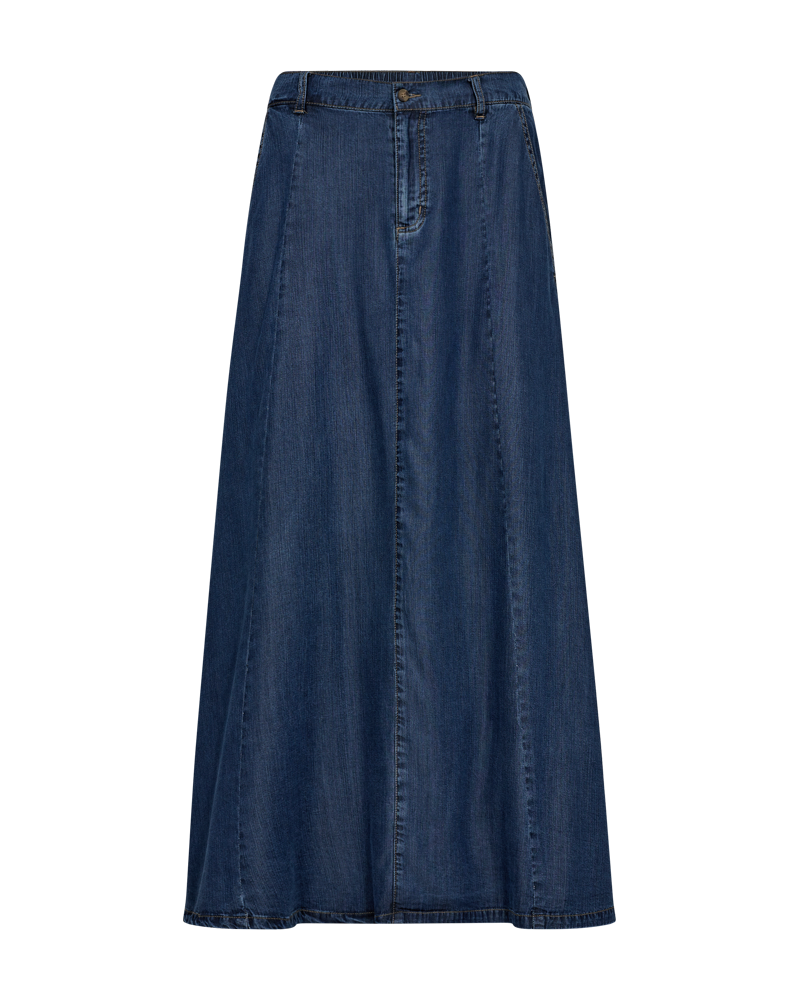 Wilke Kjol Dam Medium Blue Denim Freequent
