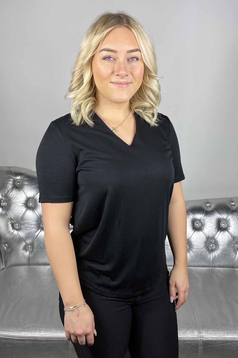 Yr Short Sleeve Blouse Women Black Freequent