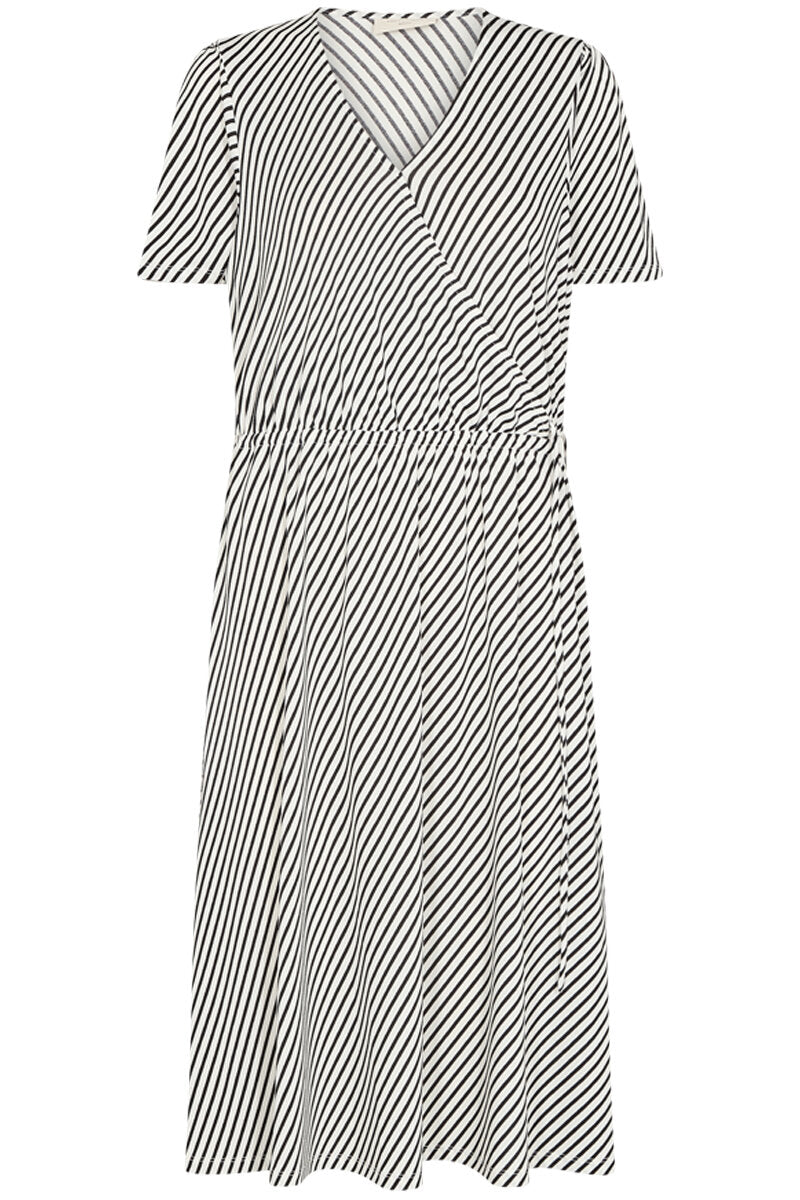 Yrsa Dress Women Cloud Dancer W Black Freequent