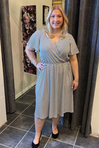 Yrsa Dress Women Cloud Dancer W Black Freequent