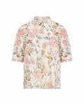 Geddi 1 Kortärmad Skjortblus Dam Cream Combi | Smilebutiken - Soyaconcept