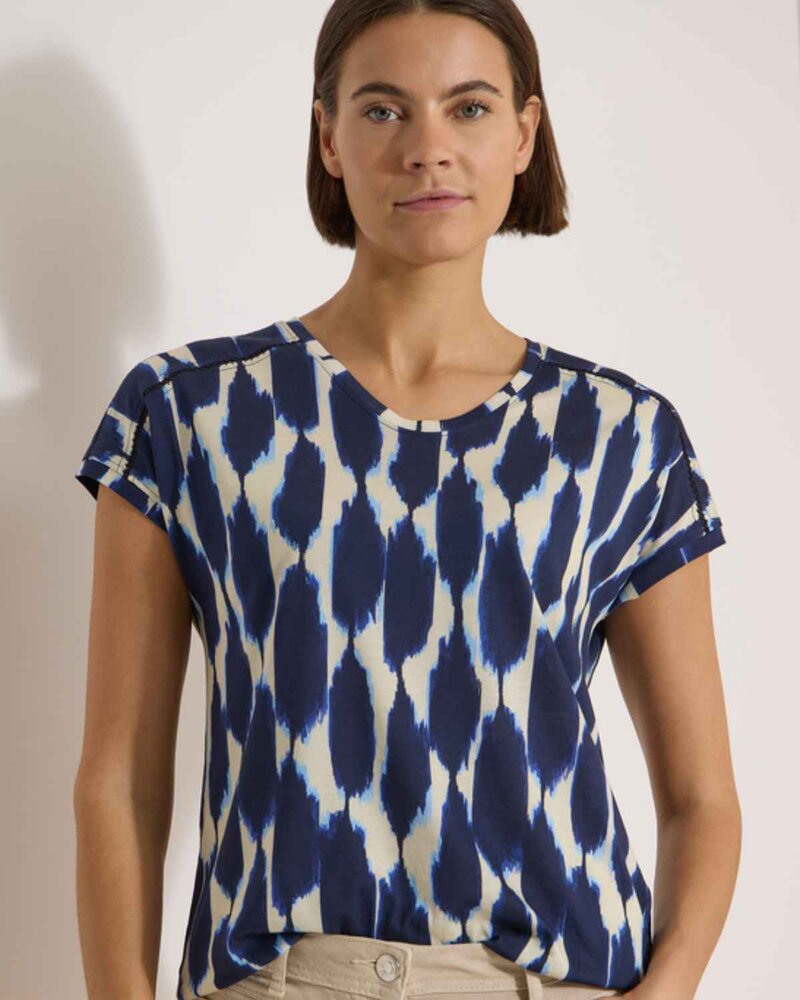Genevieve T-shirt Ladies Urban Dark Blue | Smilebutiken - Cecil