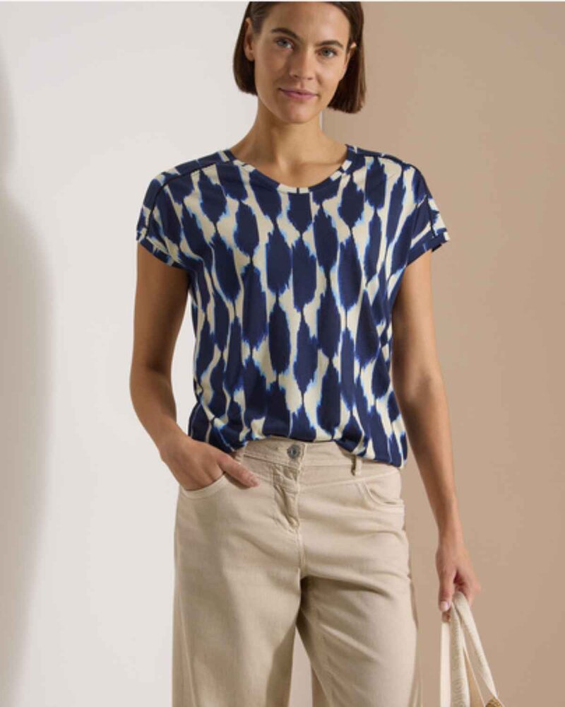 Genevieve T-shirt Ladies Urban Dark Blue | Smilebutiken - Cecil