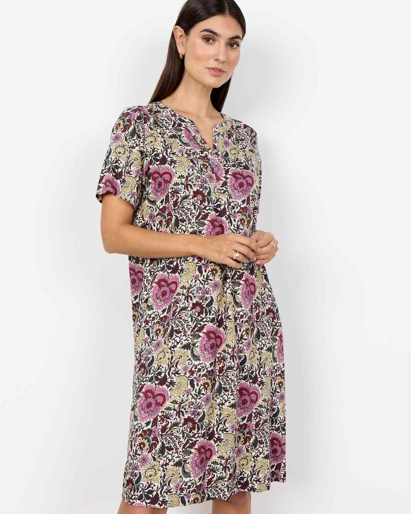 Genia 3 Long Tunic Women Mauve Orchid Combi | Smilebutiken - Soyaconcept