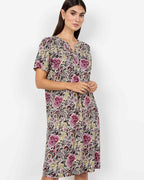 Genia 3 Long Tunic Women Mauve Orchid Combi | Smilebutiken - Soyaconcept