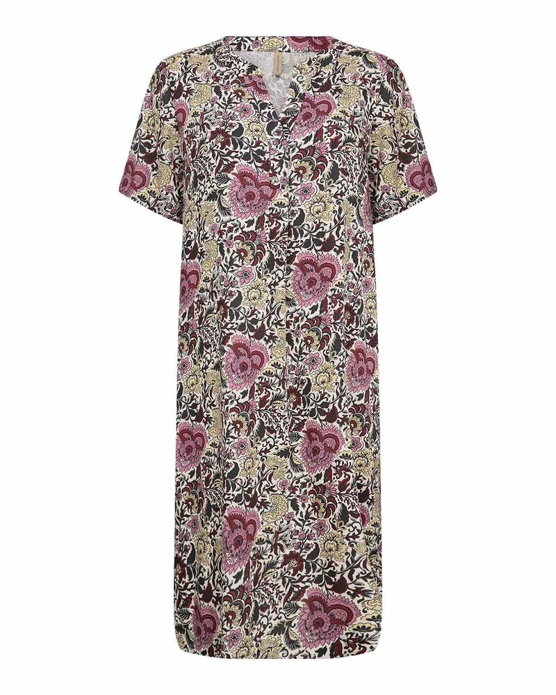 Genia 3 Long Tunic Women Mauve Orchid Combi | Smilebutiken - Soyaconcept
