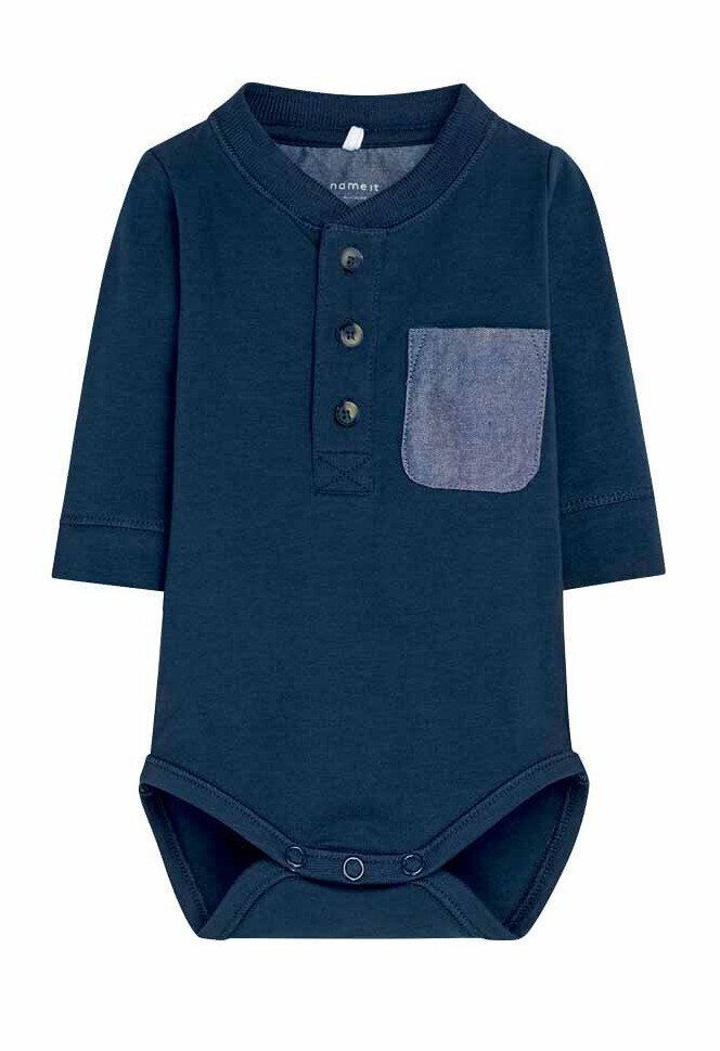 Geo Ls Body NB Dress Blues Name It