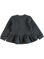 Gevina Ls Sweat Cardigan Asphalt Mini Name it