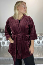 Gill Kimono Velour Women Wine Red - Gill