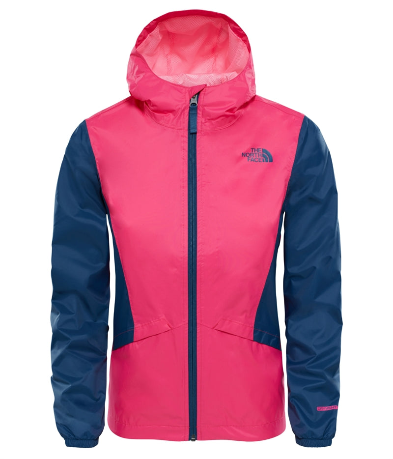 Girls Zipline Pink Blue Wing Teal Shell Jacket Kids The North Face