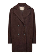 Gisa 2 Double-breasted Jacket Women Brown Chocolate Plum | Smilebutiken - Soyaconcept