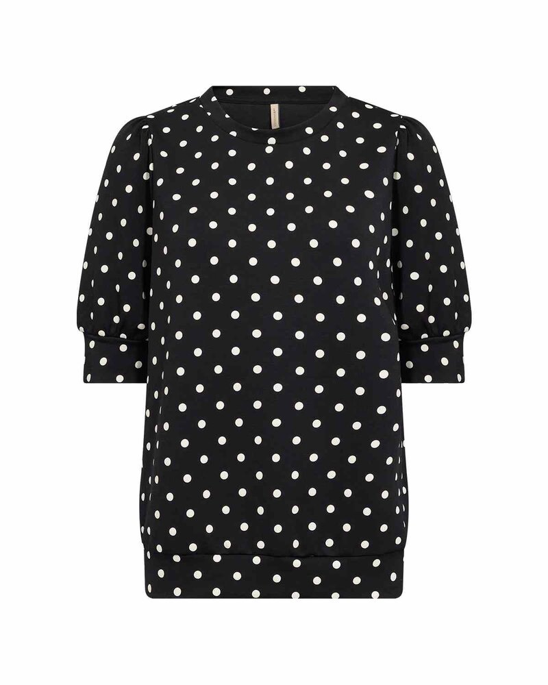 Godiva 1 Spotted Sweater Women Black Combi | Smilebutiken - Soyaconcept