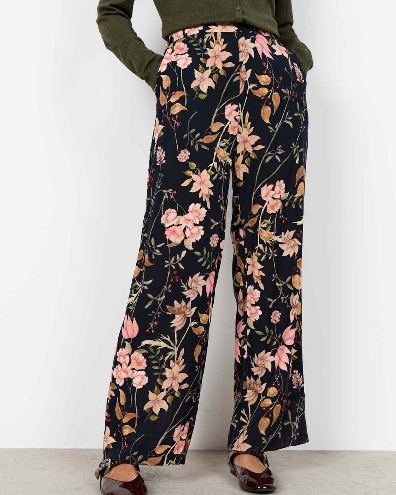 Grace 3 Blommig Byxa Dam Black Combi | Smilebutiken - Soyaconcept