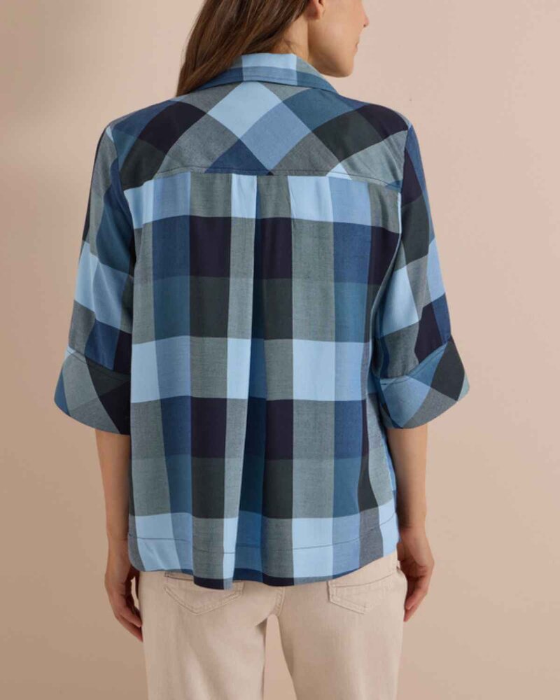 Gracie Rutig Shirt Women Urban Dark Blue | Smilebutiken - Cecil