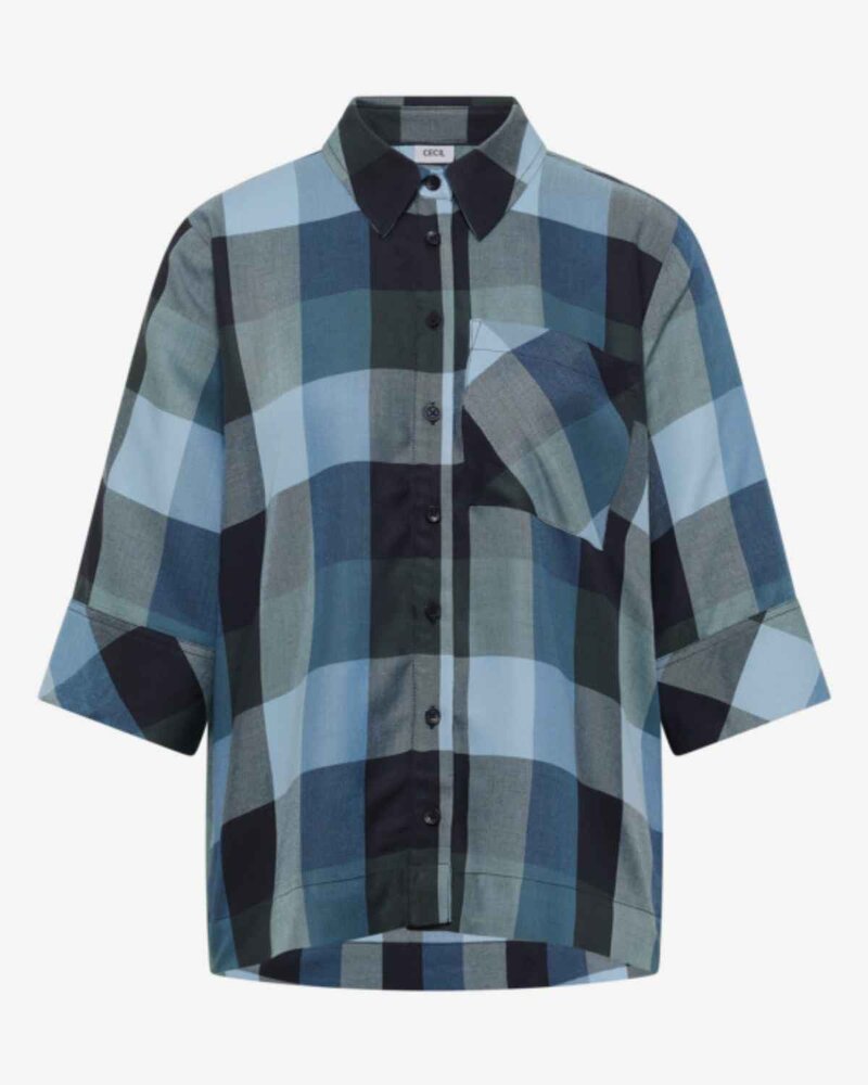 Gracie Rutig Shirt Women Urban Dark Blue | Smilebutiken - Cecil