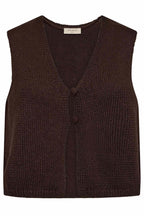 Grayscaliva Knitted Vest Women Coffee Bean | Smilebutiken - Freequent
