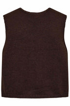 Grayscaliva Knitted Vest Women Coffee Bean | Smilebutiken - Freequent