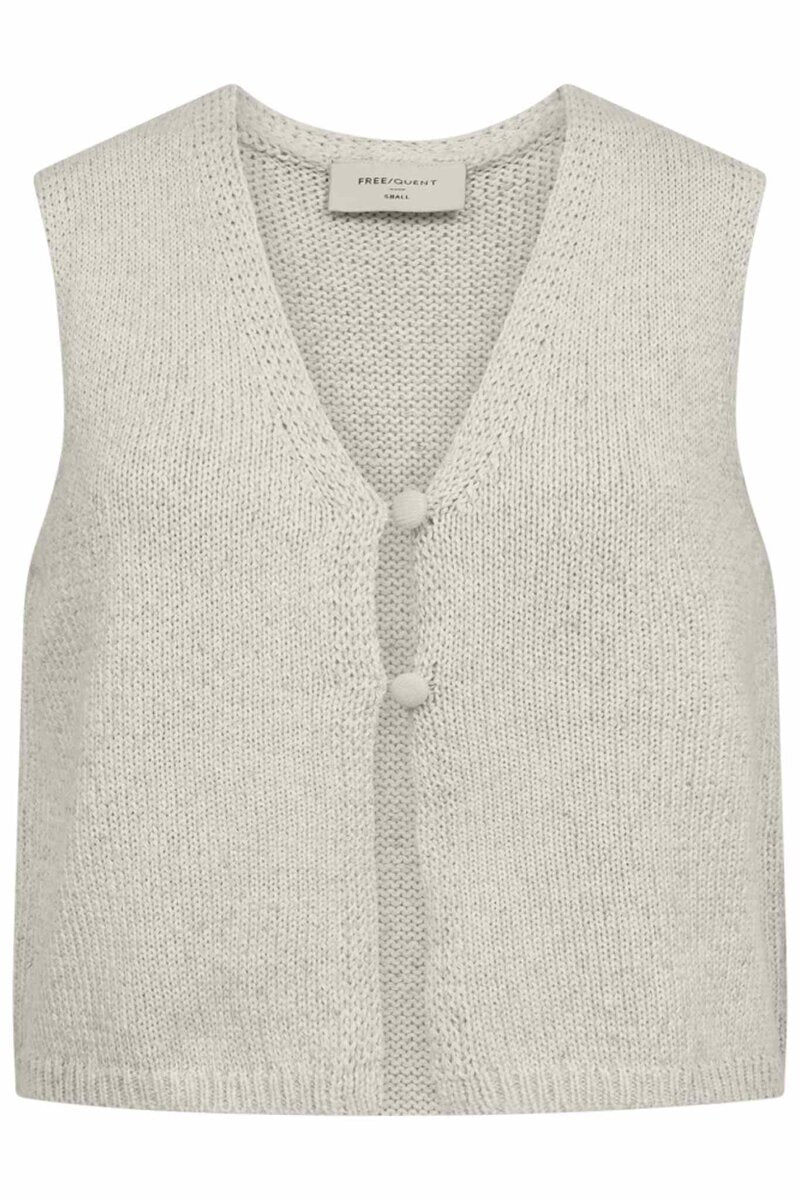 Grscaliva Knitted Vest Women Moonbeam Melange | Smilebutiken - Freequent