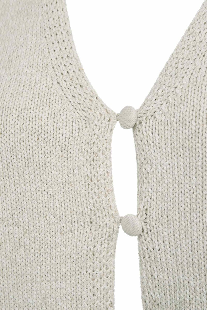 Grscaliva Knitted Vest Women Moonbeam Melange | Smilebutiken - Freequent