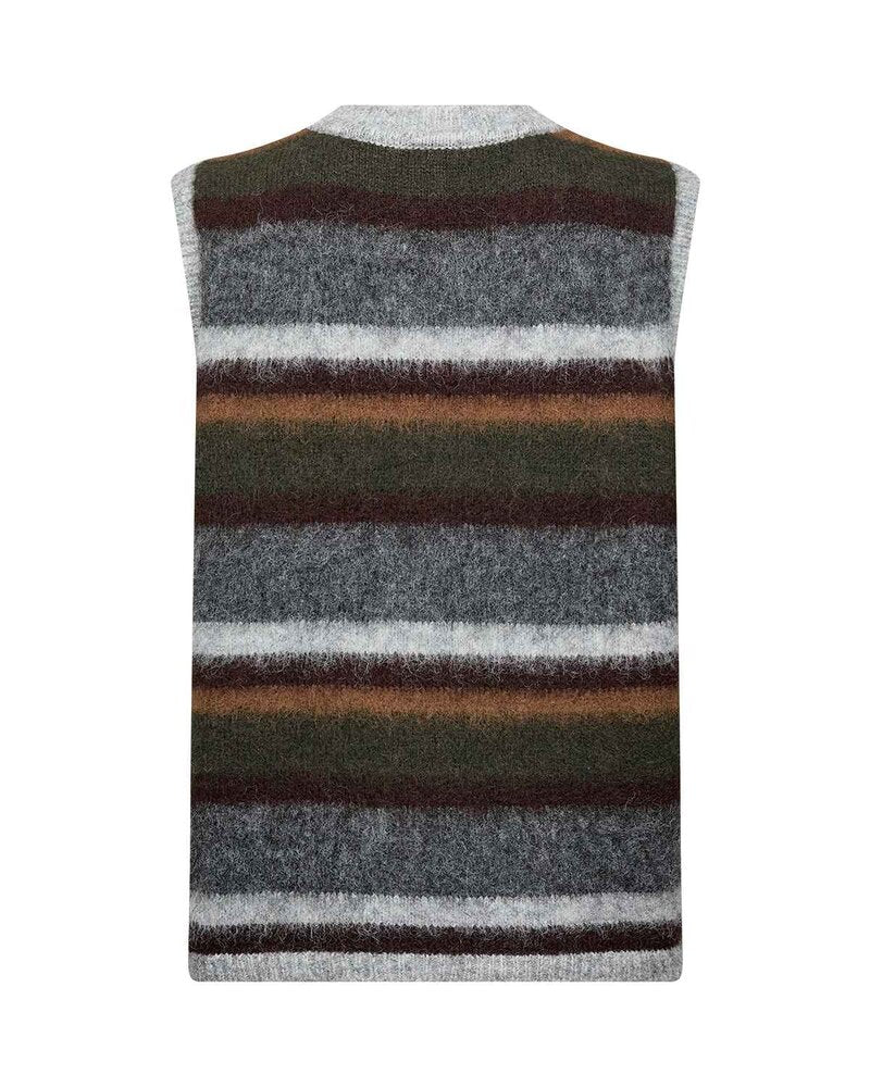 Hadil 1 Knitted Vest Women Forest Night Melange Combi | Smilebutiken - Soyaconcept