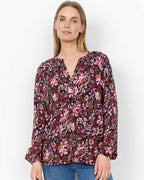 Halbin 1 Floral Shirt Blouse Women Madder Brown Combi | Smilebutiken - Soyaconcept