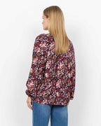 Halbin 1 Floral Shirt Blouse Women Madder Brown Combi | Smilebutiken - Soyaconcept