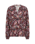 Halbin 1 Floral Shirt Blouse Women Madder Brown Combi | Smilebutiken - Soyaconcept