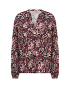 Halbin 1 Floral Shirt Blouse Women Madder Brown Combi | Smilebutiken - Soyaconcept
