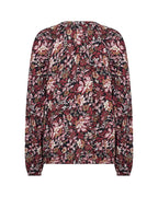 Halbin 1 Floral Shirt Blouse Women Madder Brown Combi | Smilebutiken - Soyaconcept