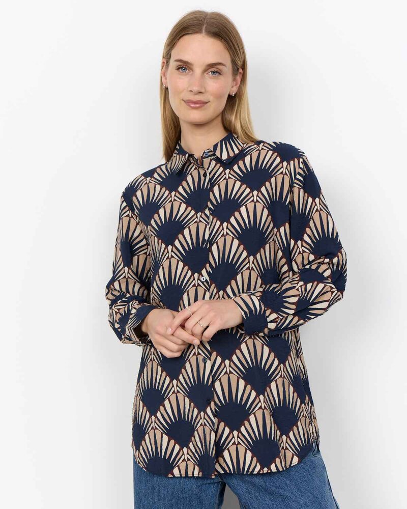 Halin 2 Skjorta Dam Navy Combi | Smilebutiken - Soyaconcept