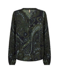 Halna 2 Paisley Patterned Blouse Women Forest Night Combi | Smilebutiken - Soyaconcept
