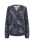 Halna 2 Paisley Patterned Blouse Women Navy Combi | Smilebutiken - Soyaconcept