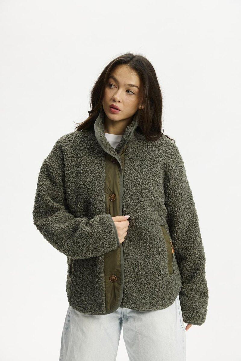 Hanoi Pile Jacket Women Mulled Basil | Smilebutiken - Copenhagen