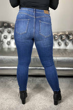 Amy Push Up Stretchjeans Dam Mellanblå - Happy Holly
