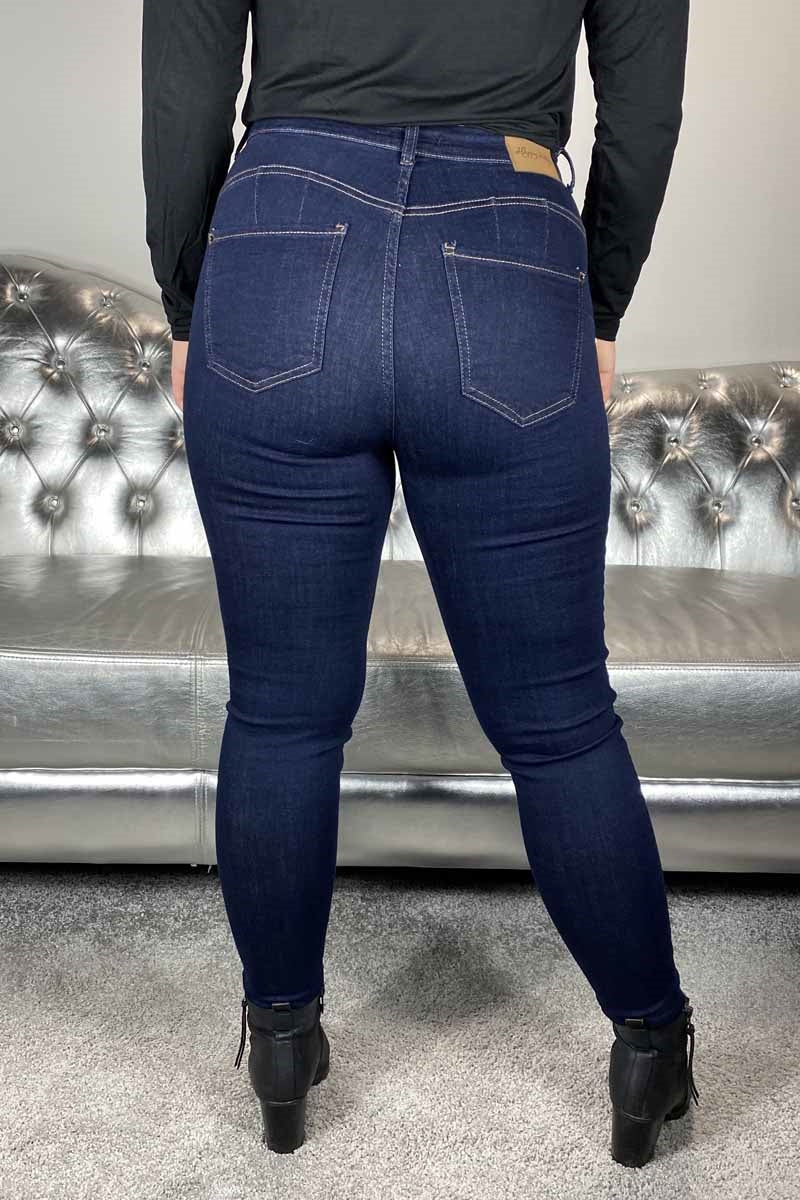 Happy Holly Amy Push Up Stretch Jeans Women Dark Blue - Happy Holly