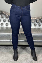 Happy Holly Amy Push Up Stretch Jeans Women Dark Blue - Happy Holly