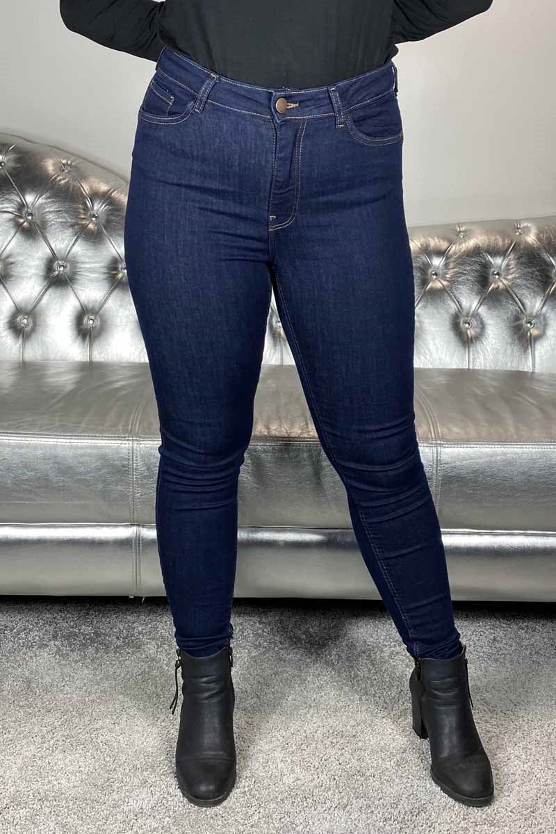 Happy Holly Amy Push Up Stretch Jeans Women Dark Blue - Happy Holly
