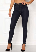 Happy Holly Amy Push Up Stretch Jeans Women Dark Blue - Happy Holly