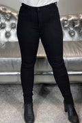 Amy Push Up Stretchjeans Dam Svart - Happy Holly