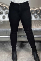 Amy Push Up Stretchjeans Dam Svart - Happy Holly