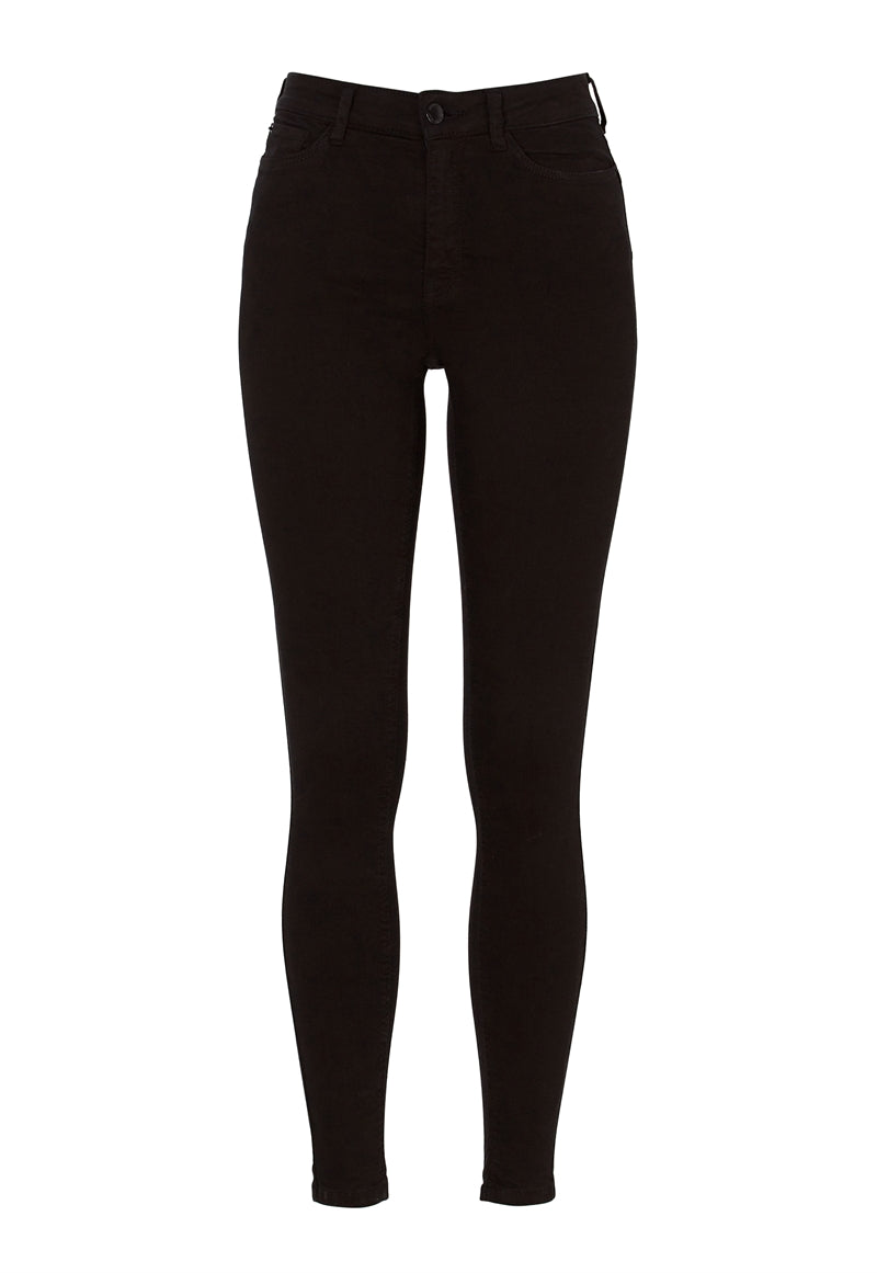 Amy Push Up Stretchjeans Dam Svart - Happy Holly